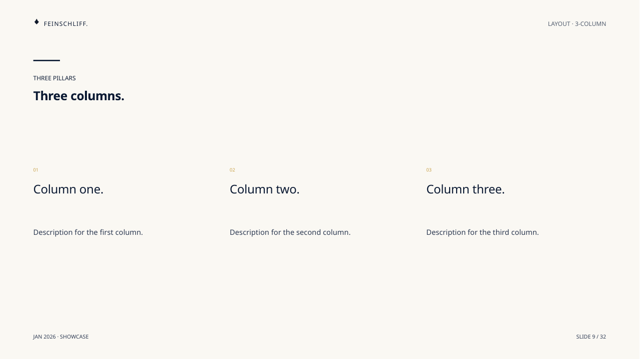 Three Column