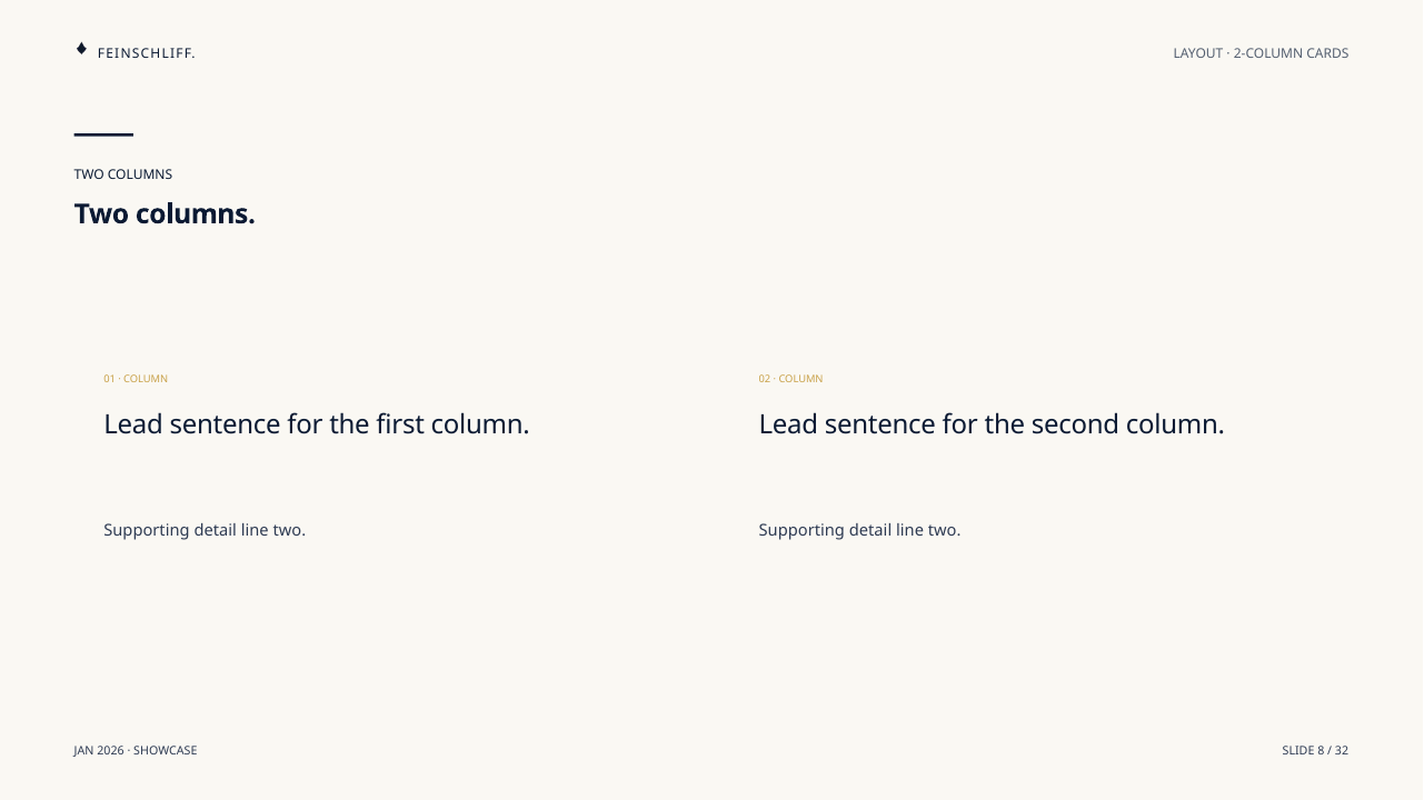 Two Column Cards