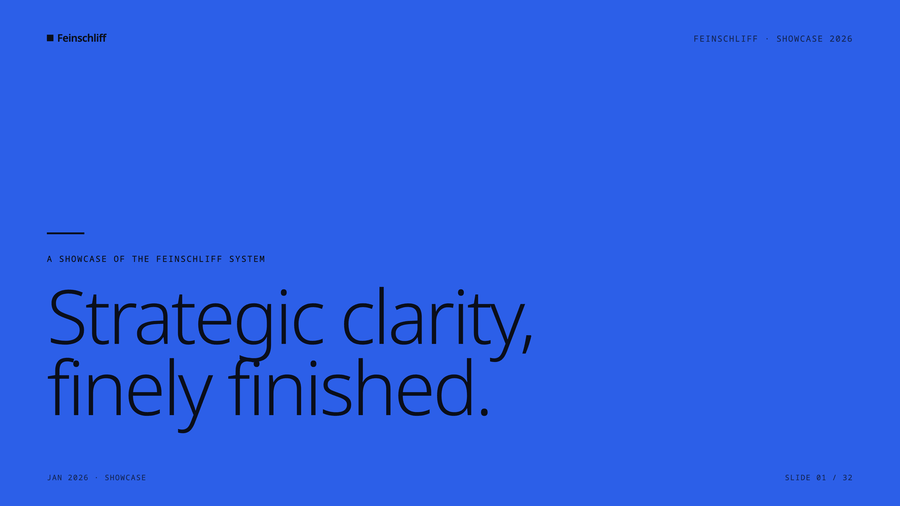 Animation der Layouts: Title, Chapter, KPI-Grid, 4-Column Cards, Bar Chart, Quote